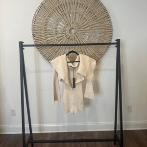 HOUSE OF HARLOW 1960 AKARI OFF THE SHOULDER SWEATER IN IVORY